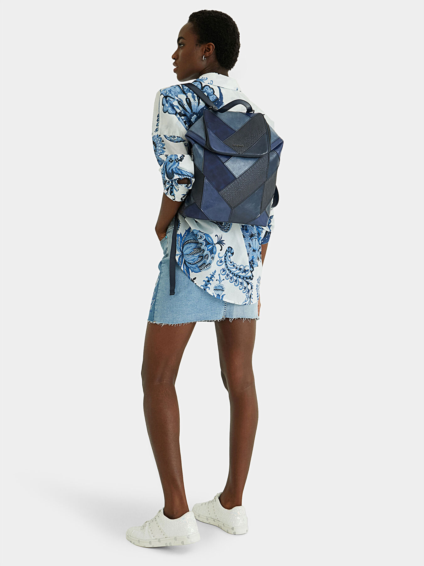 AVA LOEN Backpack with patchwork brand DESIGUAL