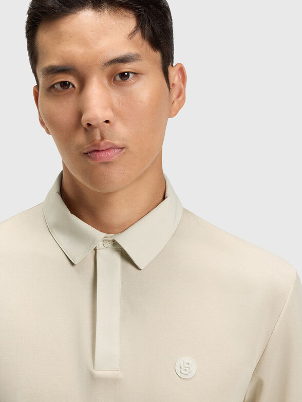 Cotton blend polo shirt with logo - 4
