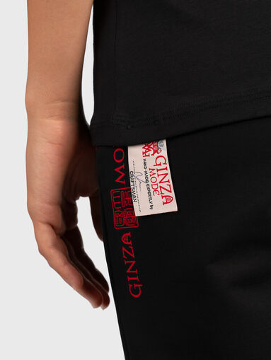 T-shirt with green print - 4