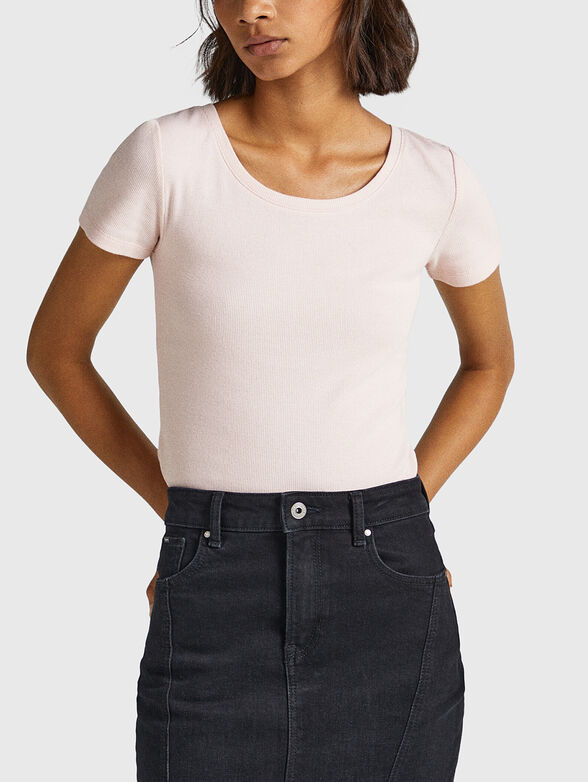 BABETTE SOLID T-shirt with crossed straps on the back - 1