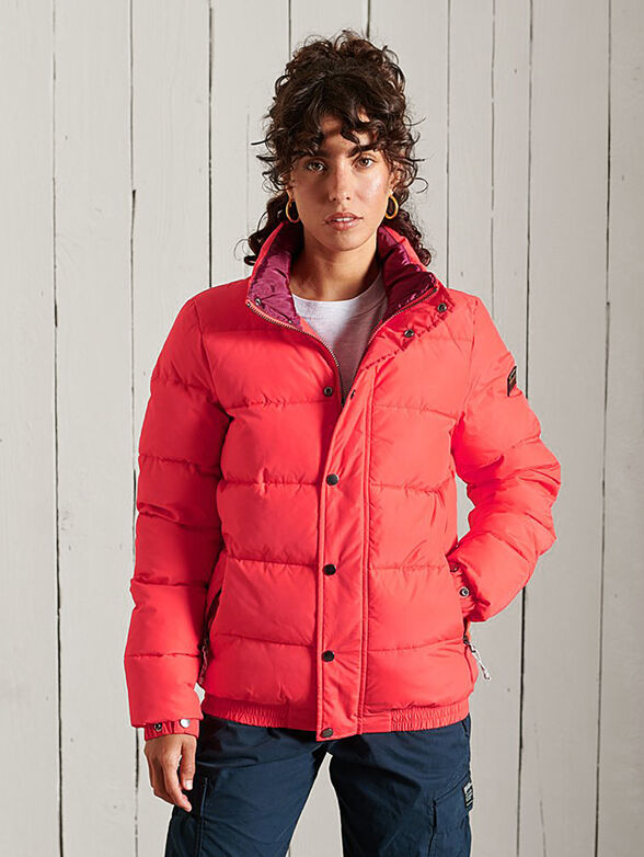 Puffer jacket with logo detail on the sleeve - 1