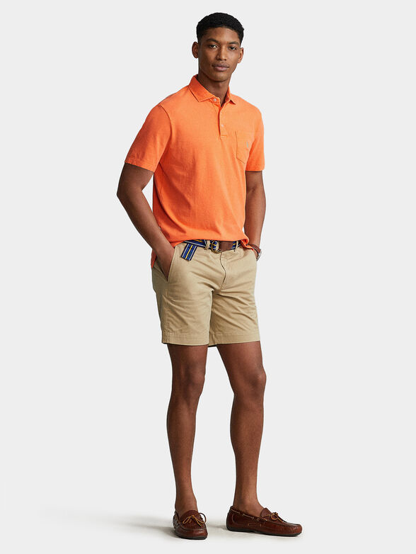 Orange Polo-shirt with pocket - 2