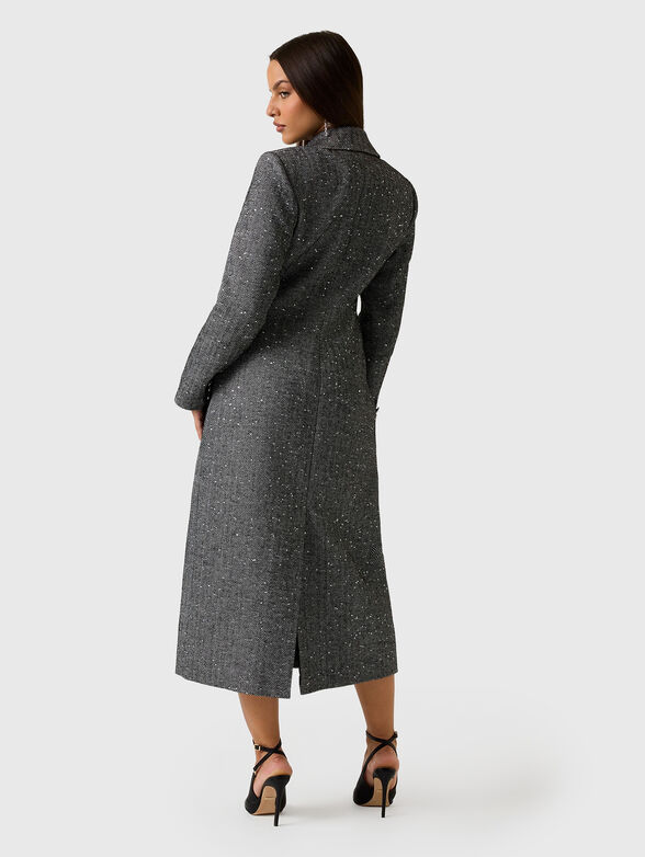 STEFANIA long herringbone coat - 2