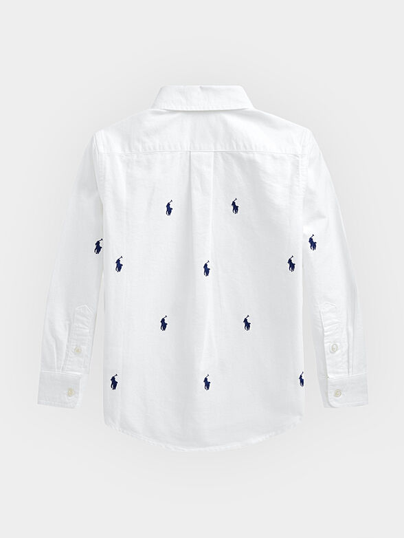 White shirt with logo details - 5