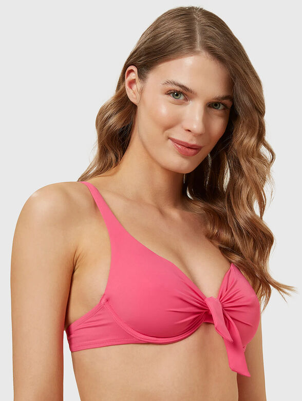 ESSENTIALS bikini top in fuxia color - 1