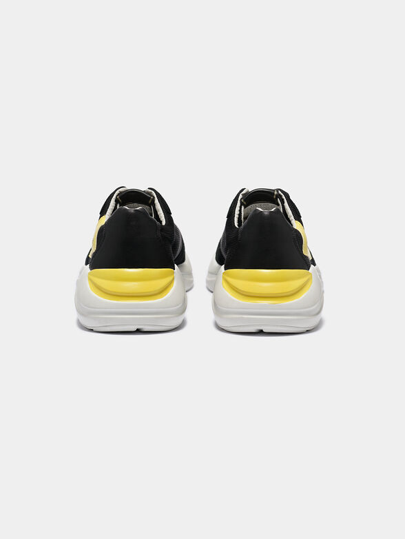 VITERBO Black sneakers with yellow accents - 4