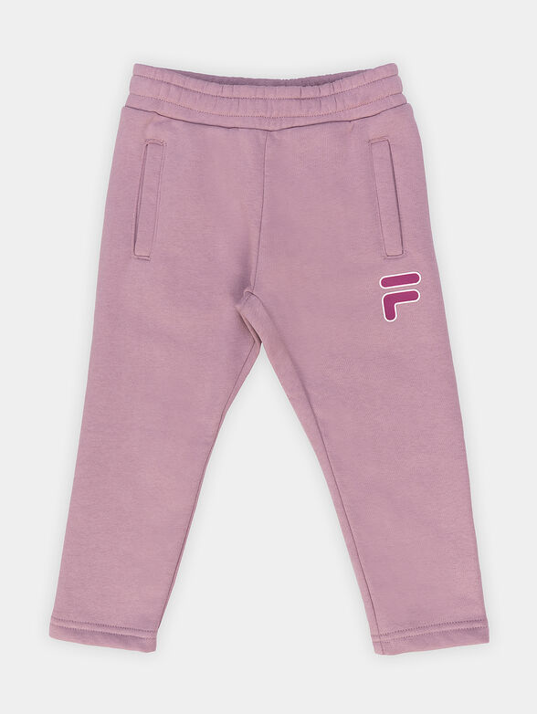 BITONTO pink sports pants with logo details - 1