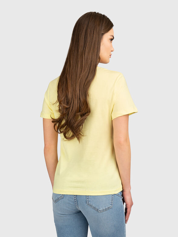 Cotton T-shirt with oval neckline - 3