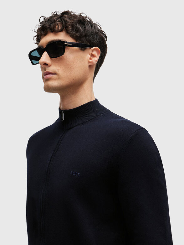 PALANO cotton cardigan with zip  - 4