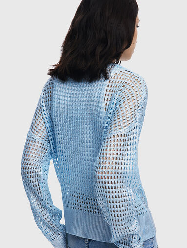 Metallic openwork sweater  - 4