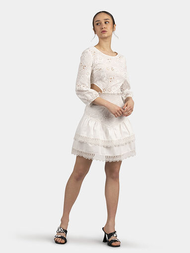 Dress with embroidery and lace accents - 5