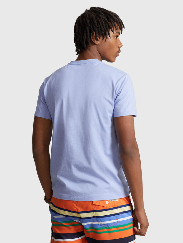Blue T-shirt with logo accent - 3