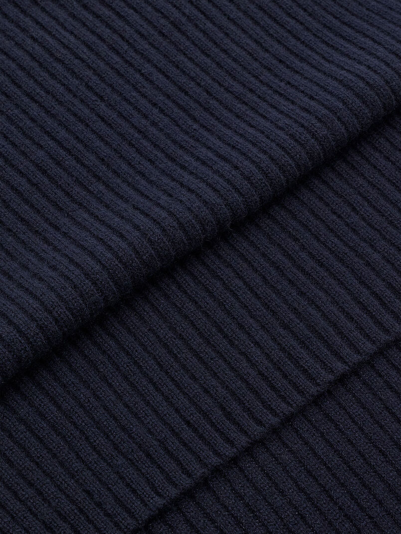 Cashmere scarf in dark blue  - 3