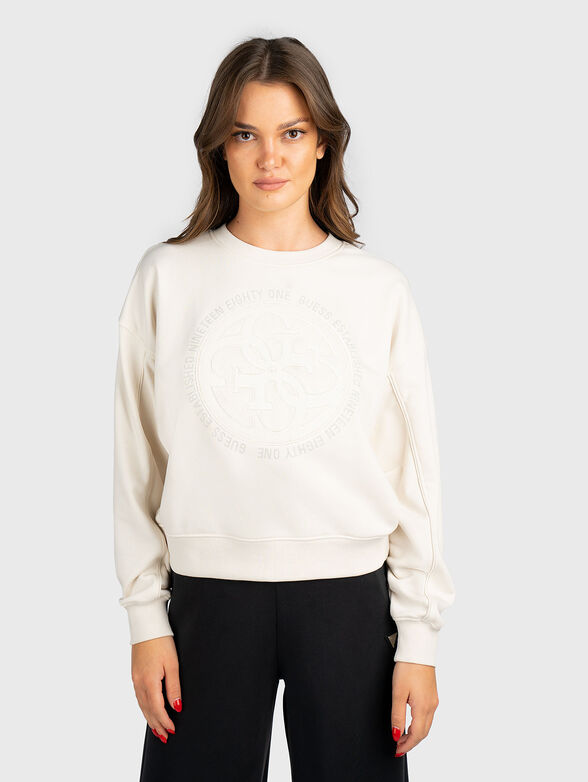 Cotton sweatshirt with accent logo - 1