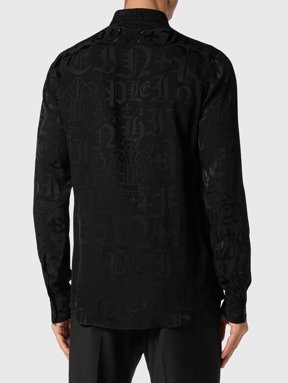 Logo print shirt in viscose - 3