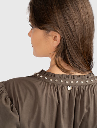 Black dress with belt - 3