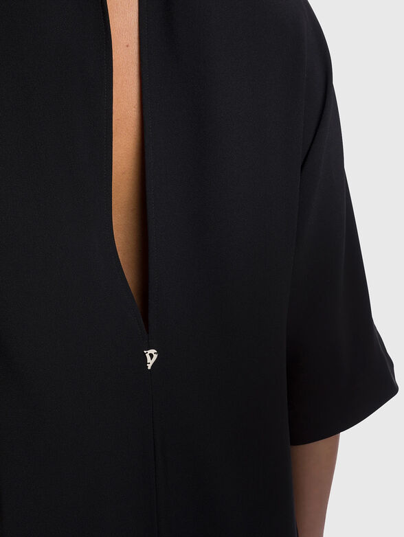 Crepe dress with accent back - 3