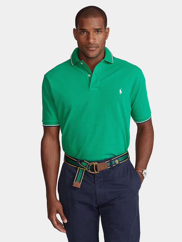 Cotton polo-shirt with logo embroidery - 1