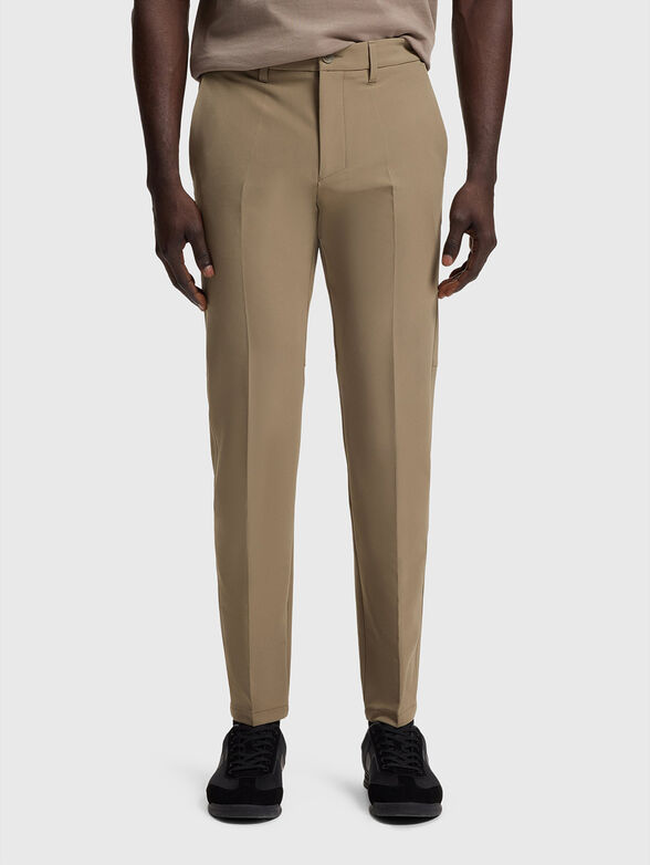 Straight trousers with logo - 1