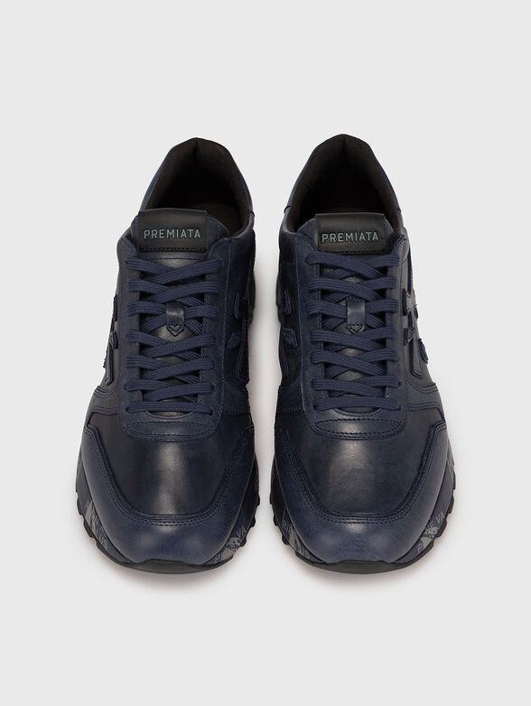 MICK 1807 leather sneakers in blue - 6