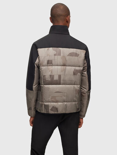Jacket with black details and monogram print  - 3
