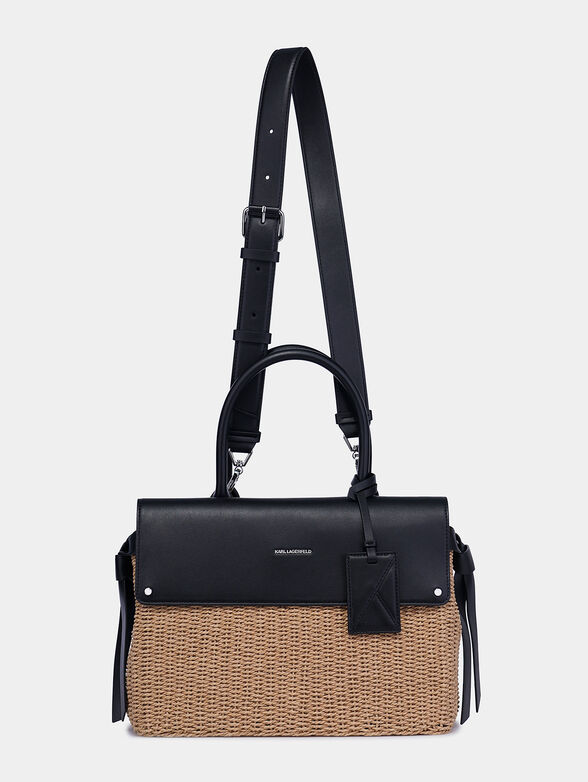 K/IKON Bag with raffia and faux leather - 4