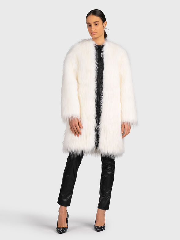 Faux fur coat with zip - 1