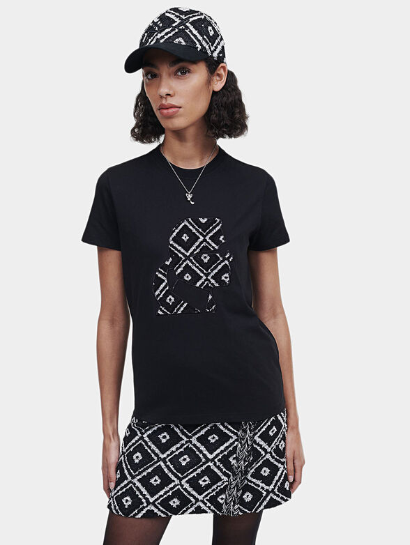 T-shirt with a boucle logo - 1