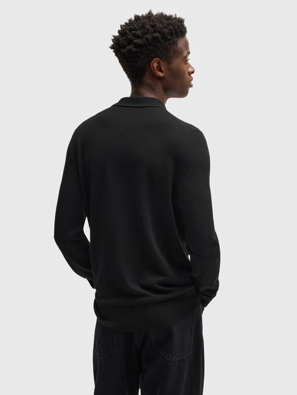 Sweater with collar and logo detail - 3