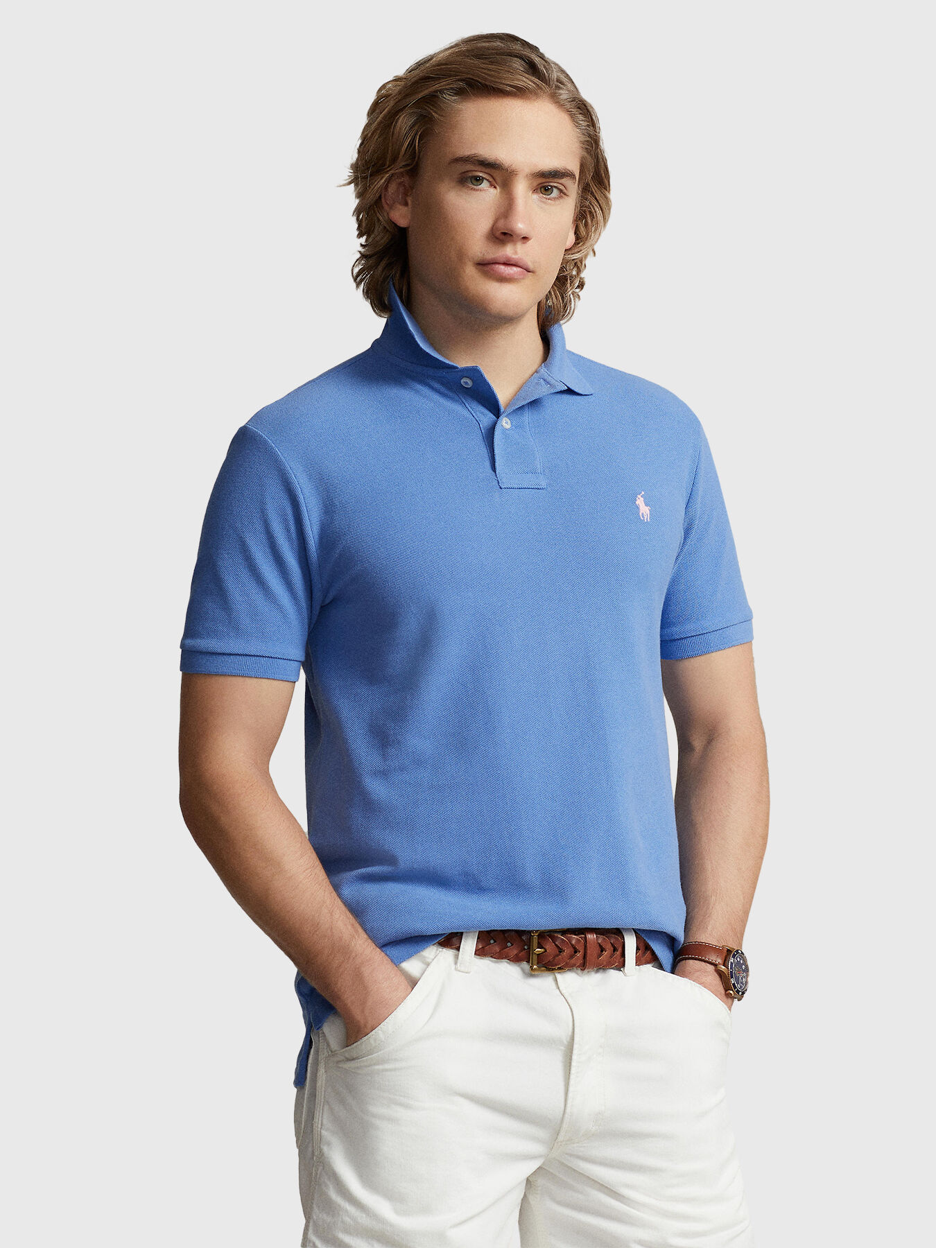 Polo-shirt with contrasting logo embroidery brand POLO RALPH