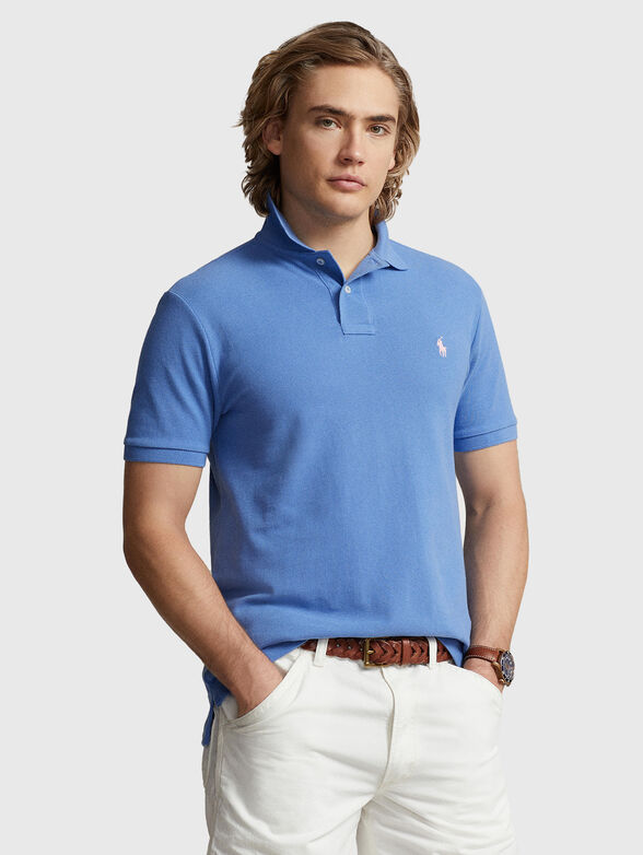 Polo-shirt with contrasting logo embroidery - 1