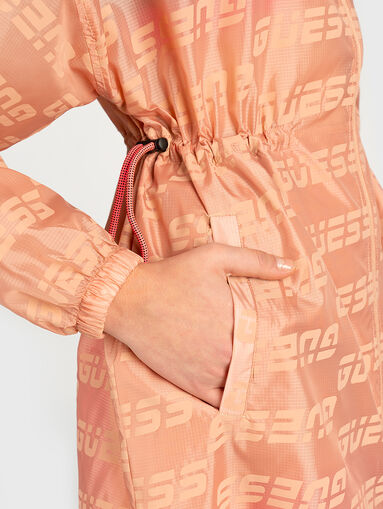 Long jacket with logo print - 4