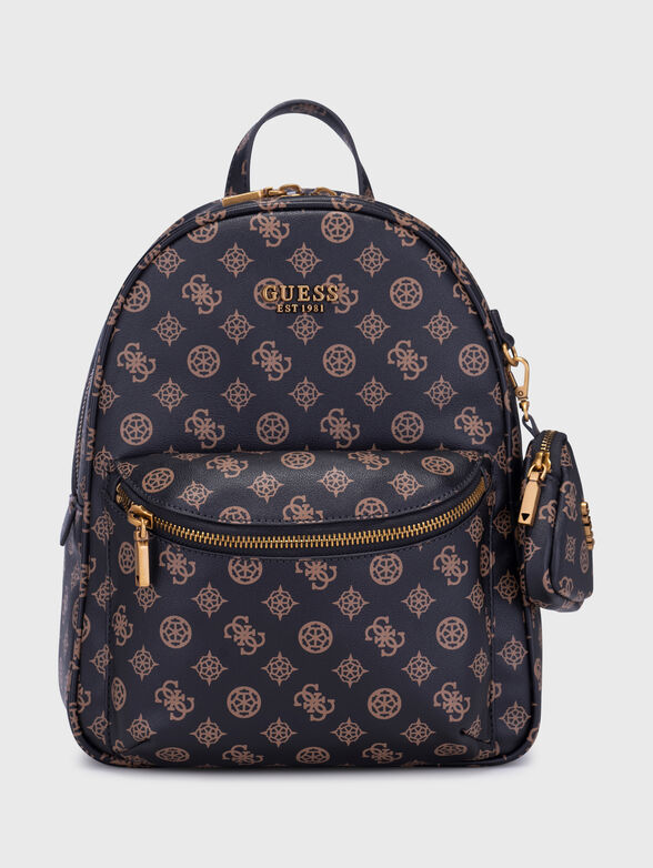 HOUSE PARTY black backpack with logo print - 1