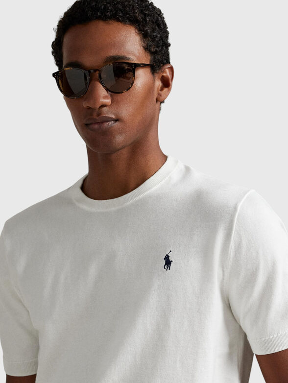 Short sleeved cotton sweater - 4