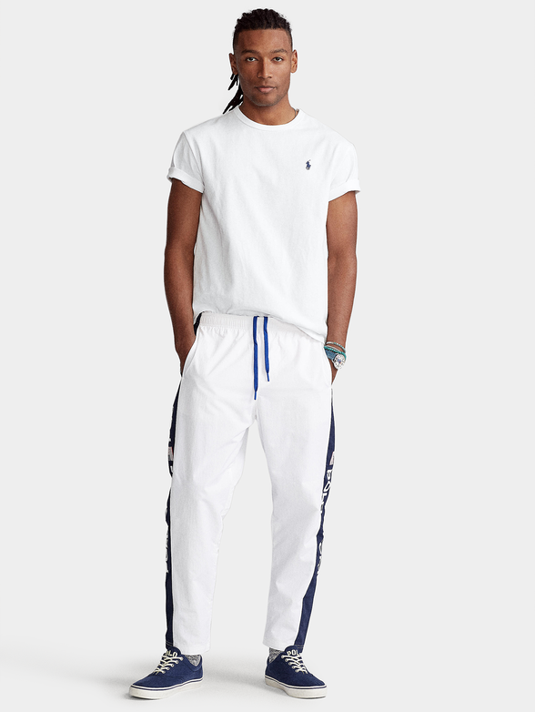 White t-shirt with logo embroidery - 4