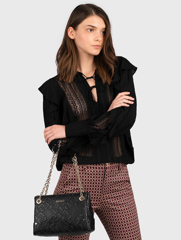 Black bag with embossed logo print - 6