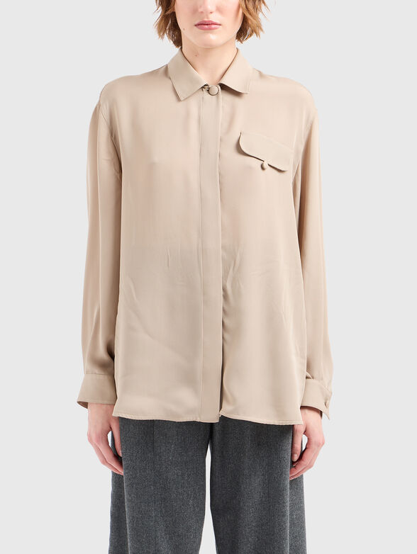 Silk shirt with button - 1