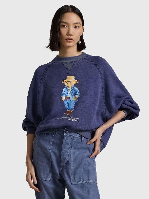 Polo Bear oversize fleece crewneck - 1