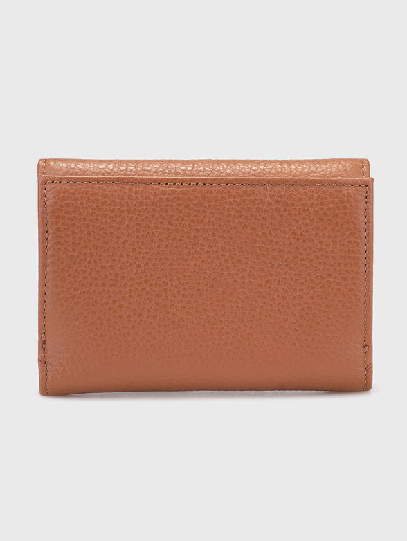 Leather wallet in beige - 2