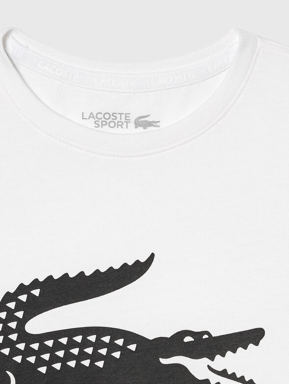 White t-shirt with contrast print - 4