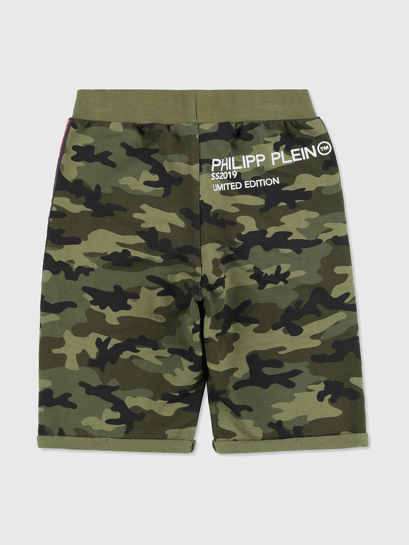 キッズ用ボトムス PHILIPP PLEIN camou bermuda shorts (2UQ00FK_LDA1260100) Camouflage shorts brand PHILIPP PLEIN — Globalbrandsstore.com/en