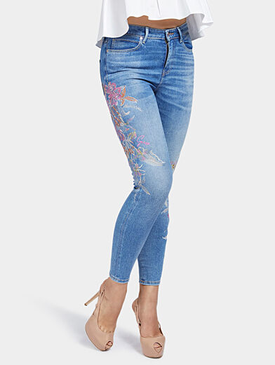 Skinny jeans with embroideries - 1