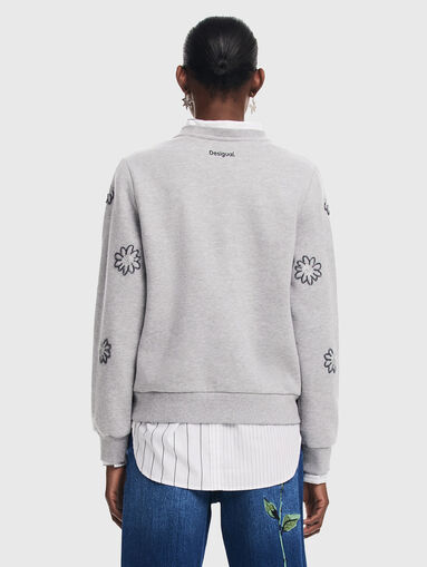 JOYA sweatshirt with floral accents - 3