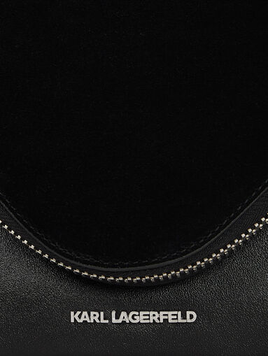 Small leather bag with logo - 4