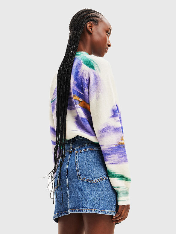 Sweater with multicolored print - 3