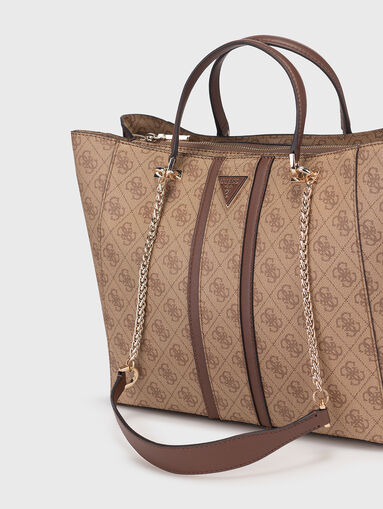 NOREEN bag with monogram in beige - 4