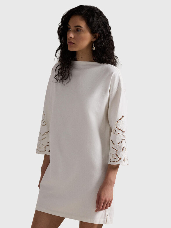 Mini dress with accent embroideries - 2