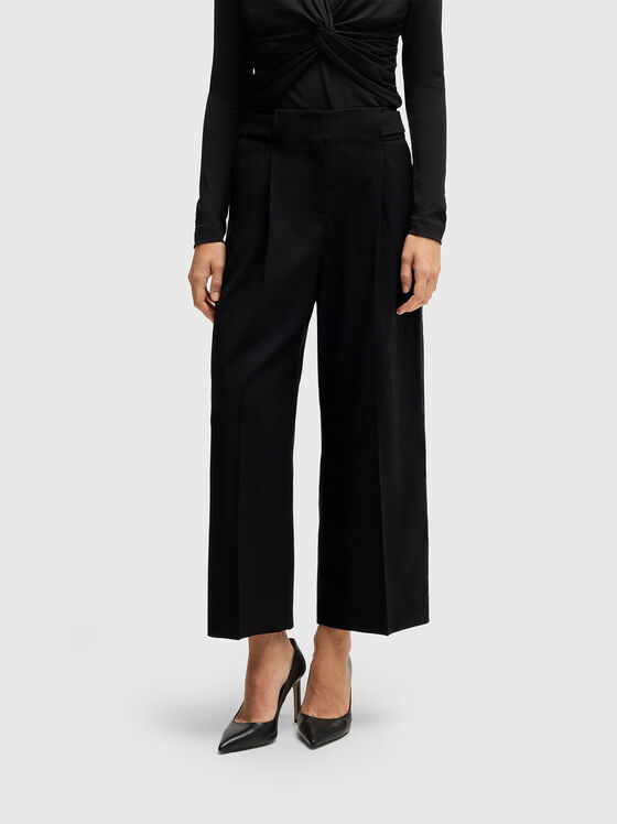 TAMANIA wool cropped trousers - 1