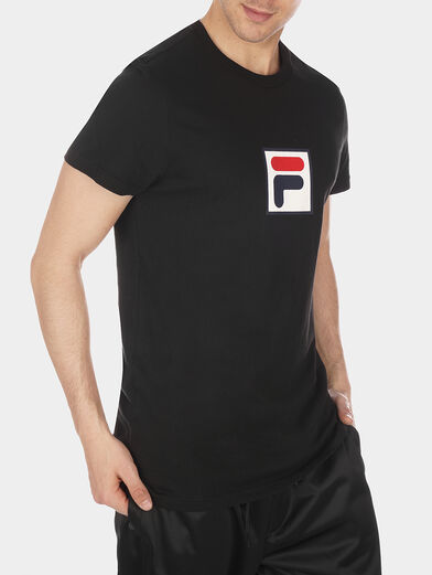 Black EVAN T-shirt with logo accent - 1