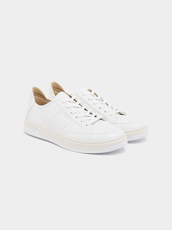 White sneakers with contrast strap - 1